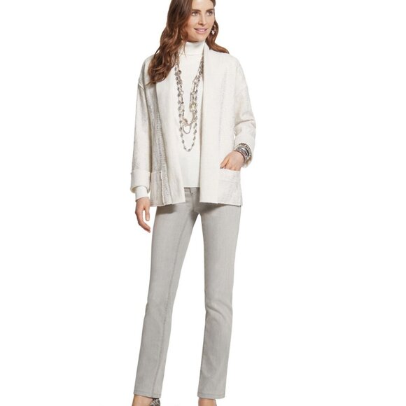 Chico's Wool Open Front Cardigan Sweater - Picture 12 of 12